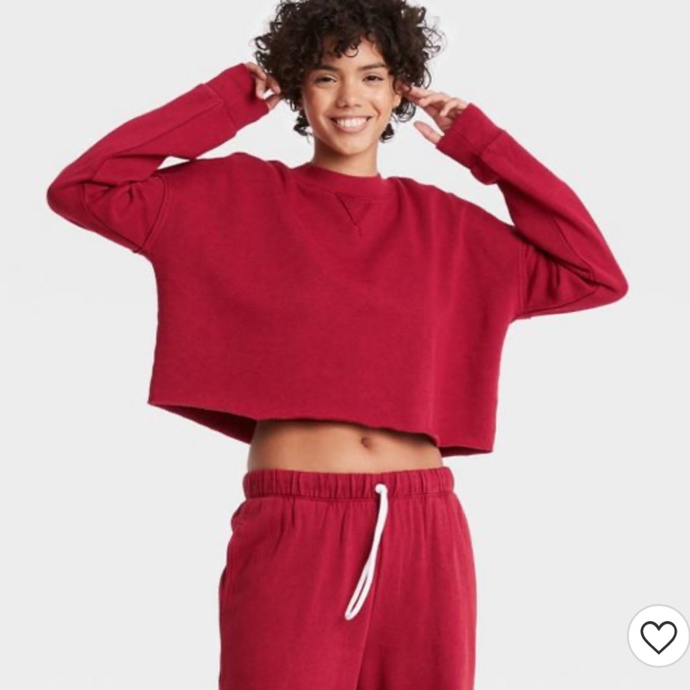 Women's Fleece Lounge Cropped Sweatshirt